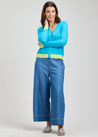 ZAKET & PLOVER ZP8428U Essential Vee Cardi - Tidal