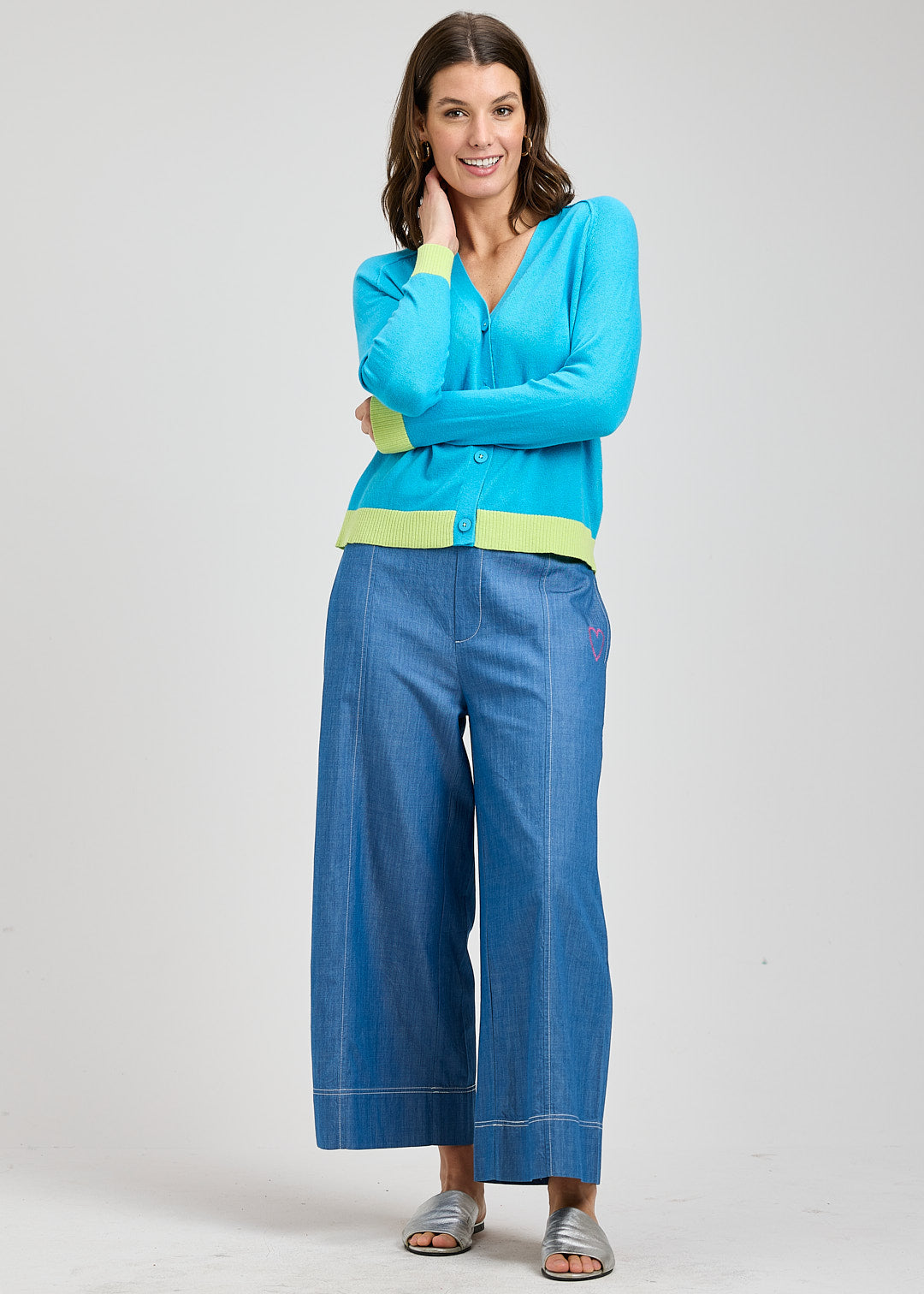 ZAKET & PLOVER ZP8428U Essential Vee Cardi - Tidal