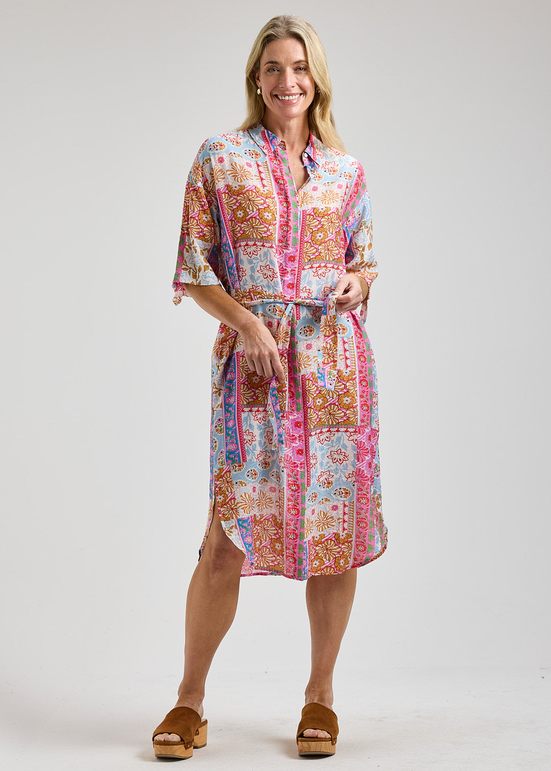 ZAKET & PLOVER ZP8457U Print Shirt Dress - Bella Rossa