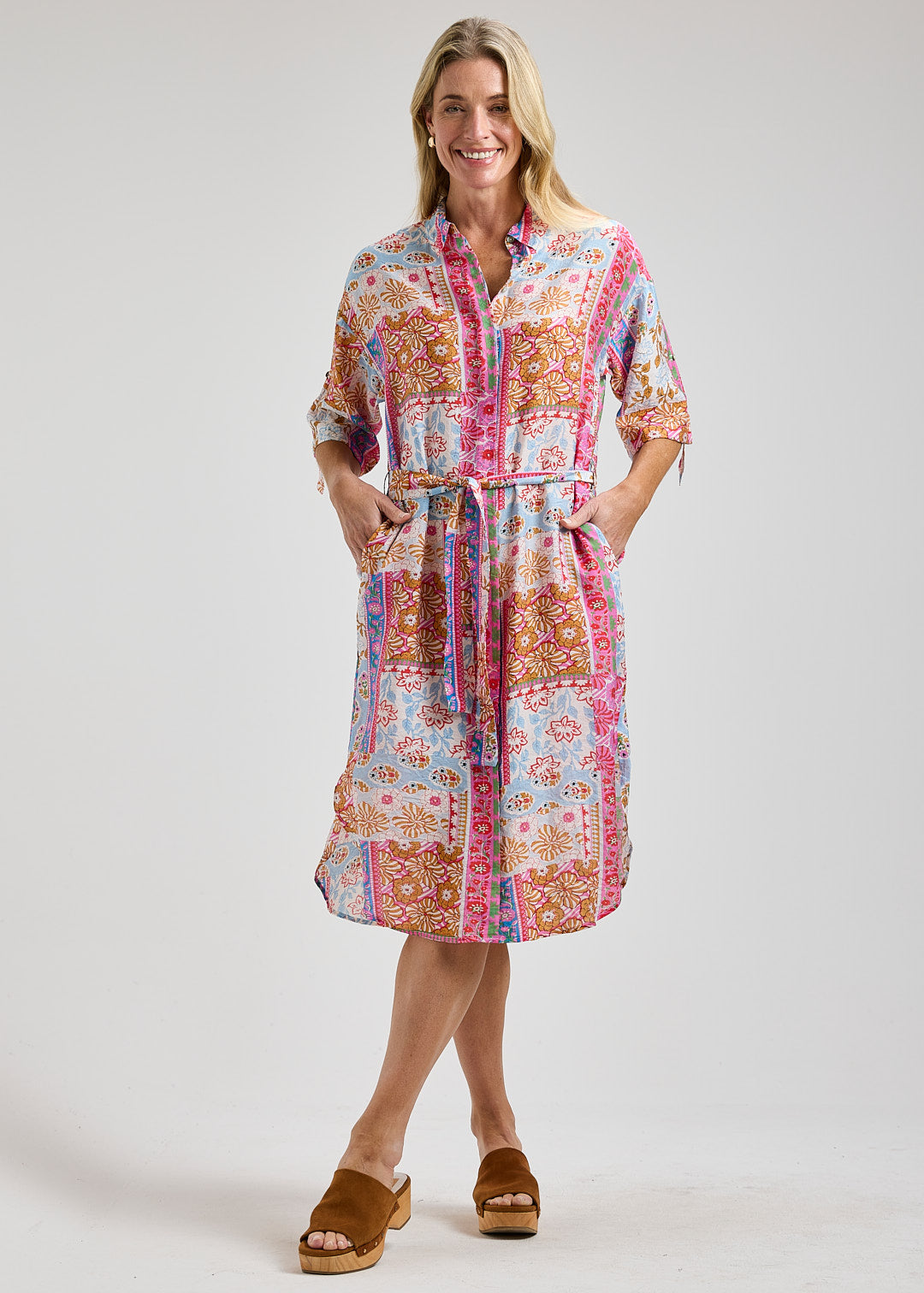 ZAKET & PLOVER ZP8457U Print Shirt Dress - Bella Rossa