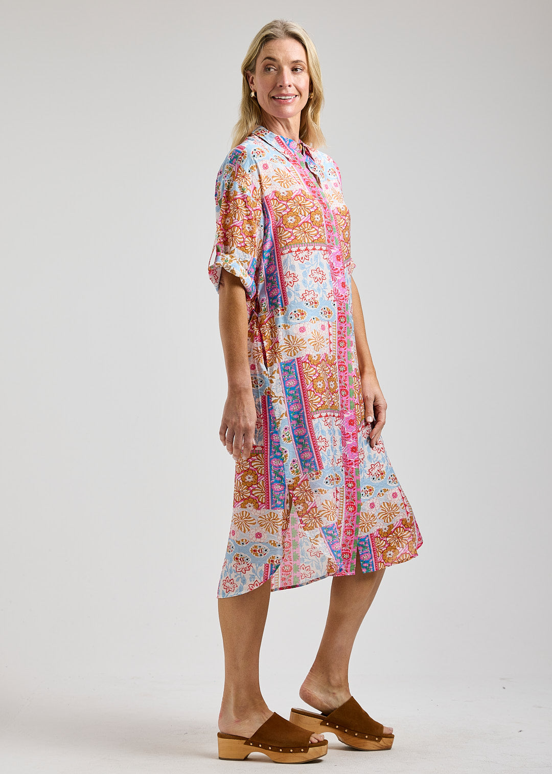 ZAKET & PLOVER ZP8457U Print Shirt Dress - Bella Rossa
