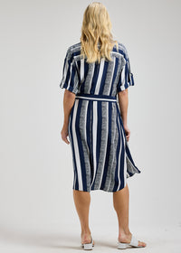 ZAKET & PLOVER ZP8461U Nautical Stripe Shirt Dress - Seaside Stripe