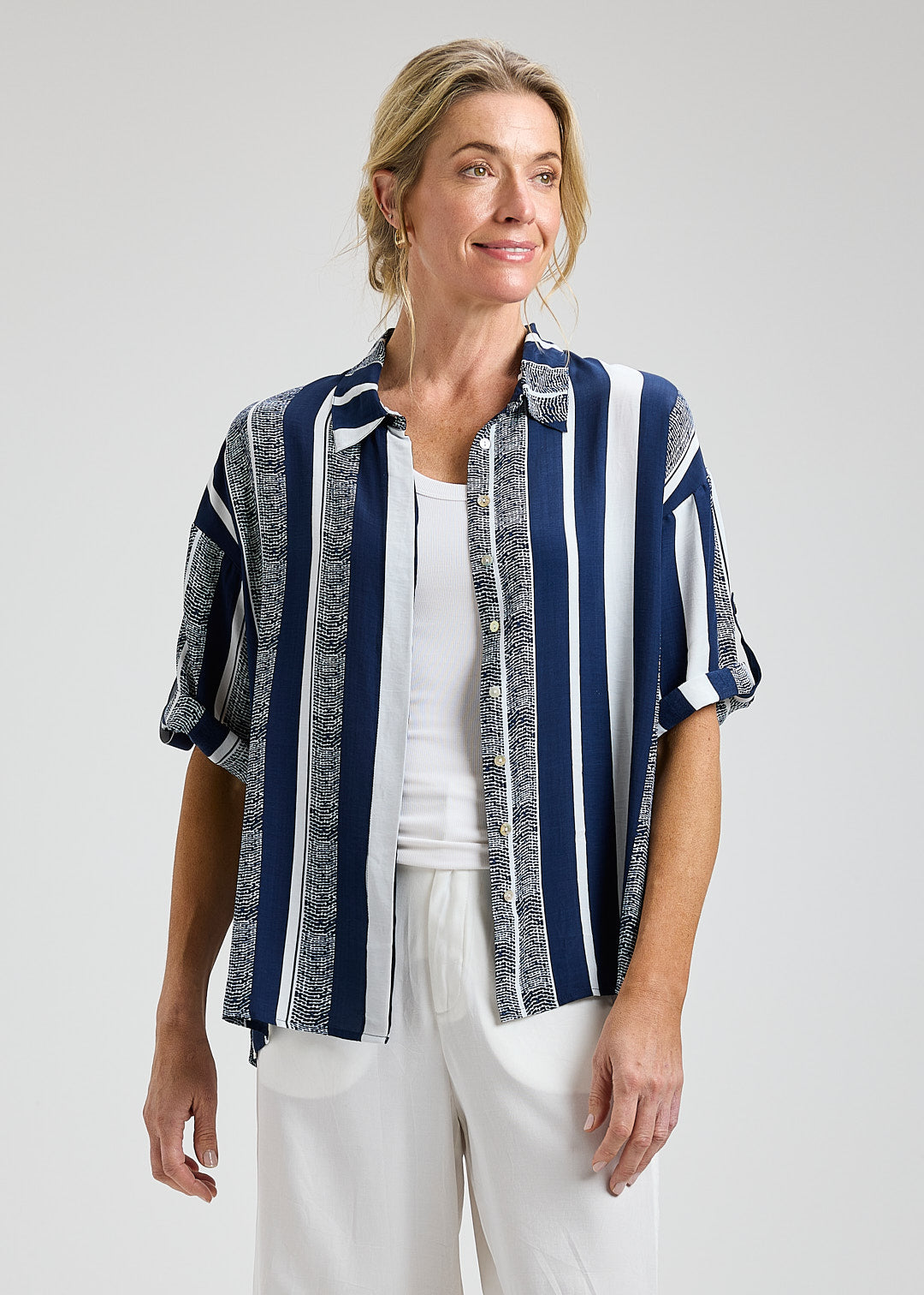 ZAKET & PLOVER ZP8462U Nautical Stripe Blouse - Seaside Stripe
