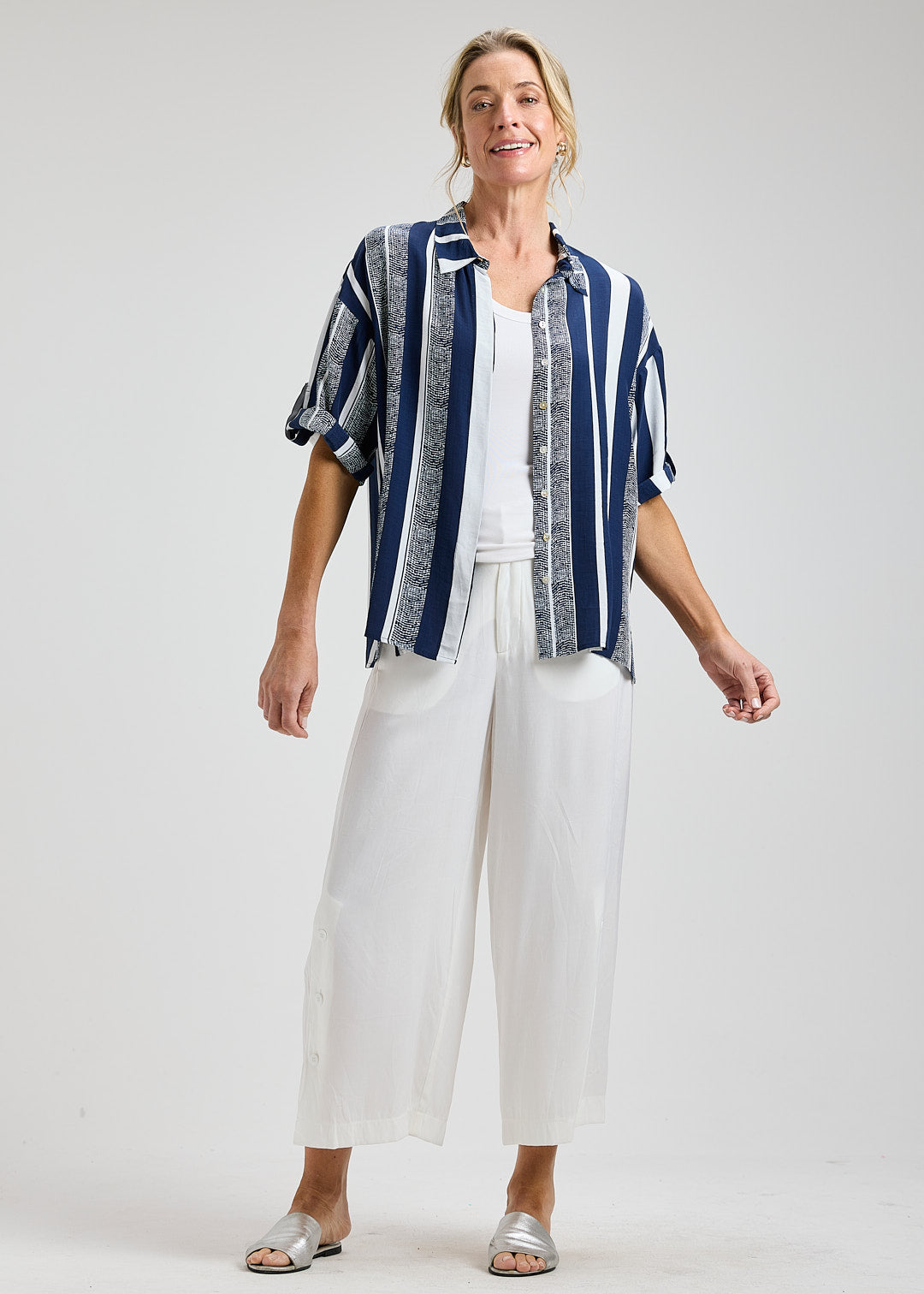 ZAKET & PLOVER ZP8462U Nautical Stripe Blouse - Seaside Stripe