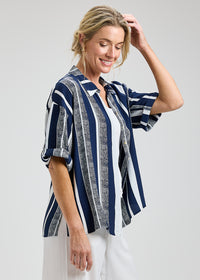 ZAKET & PLOVER ZP8462U Nautical Stripe Blouse - Seaside Stripe