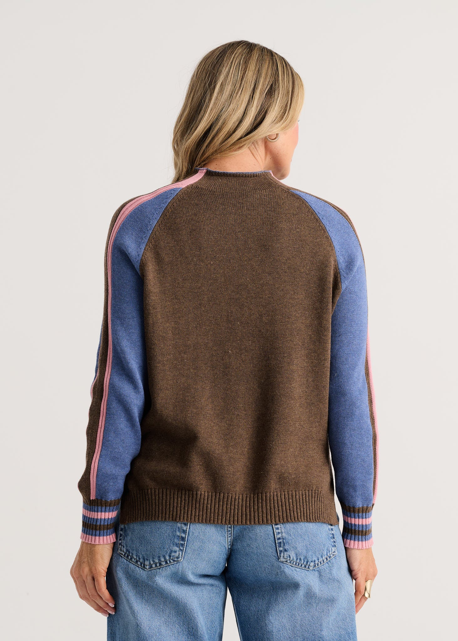 ZAKET & PLOVER ZP8522U Two-Way Funnel Neck - Jean