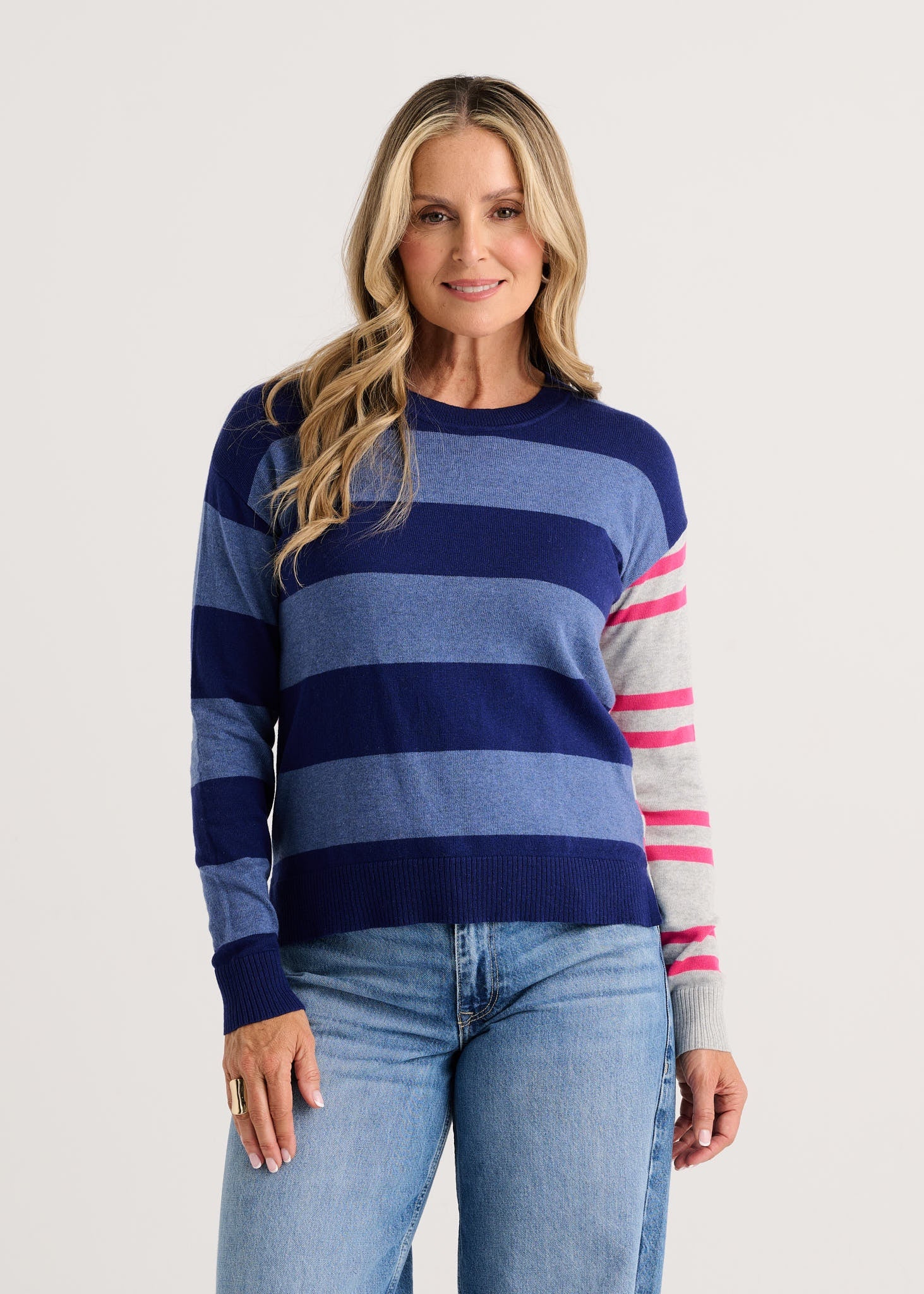 ZAKET & PLOVER ZP8530U Bold Stripe Sweater - Ocean