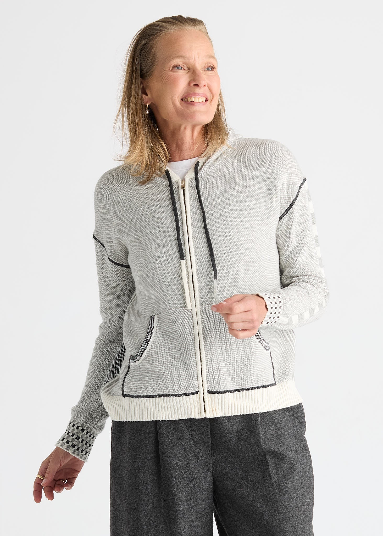 ZAKET & PLOVER ZP8532U Birdseye Hoodie - Snow