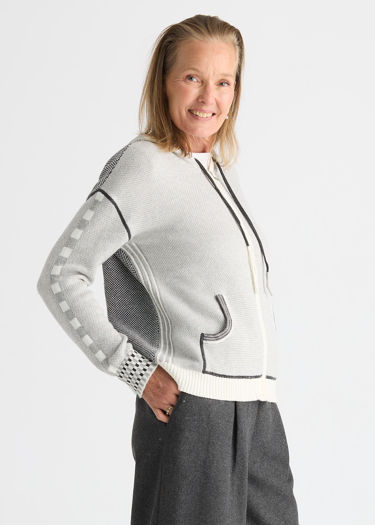 ZAKET & PLOVER ZP8532U Birdseye Hoodie - Snow