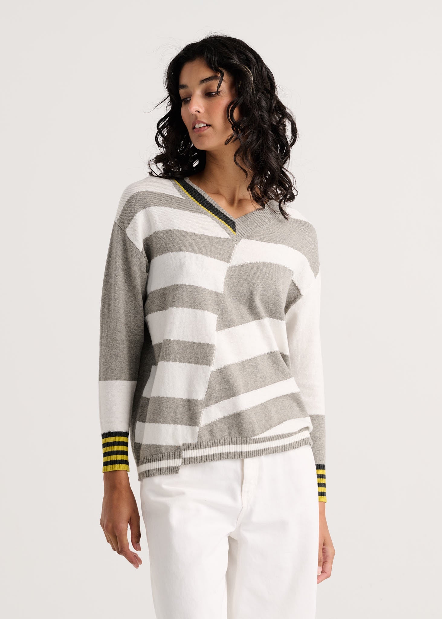 ZAKET & PLOVER ZP8533U Crazy Stripe Sweater - Marl