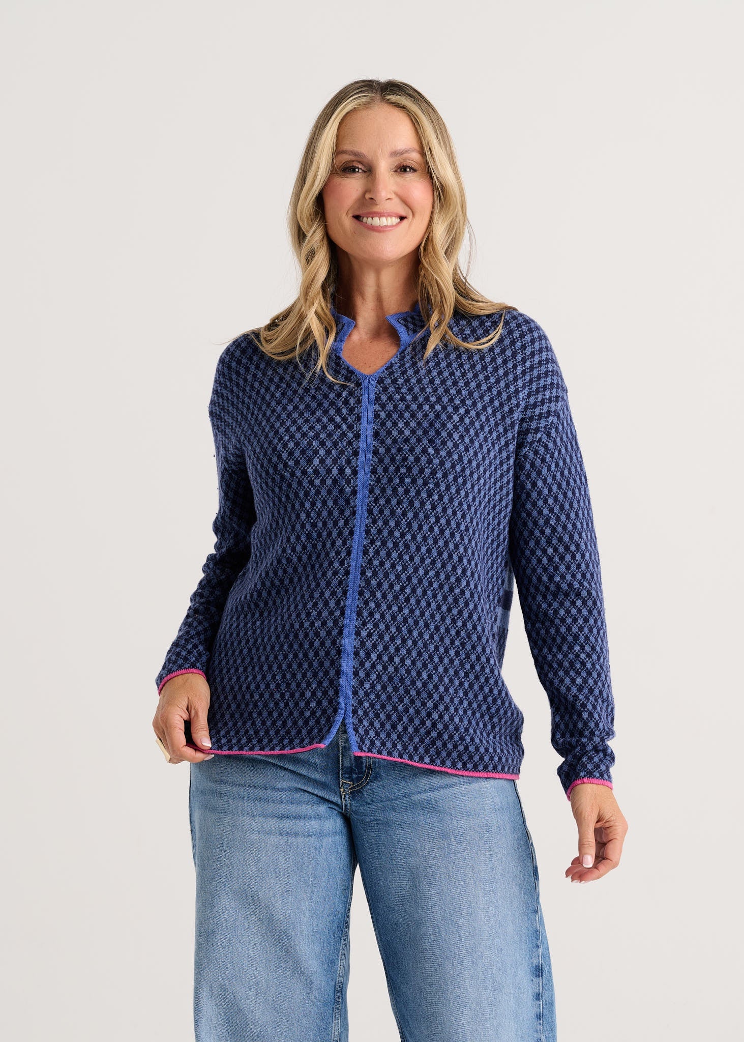ZAKET & PLOVER ZP8548U Checkmate Neru Collar - Jean