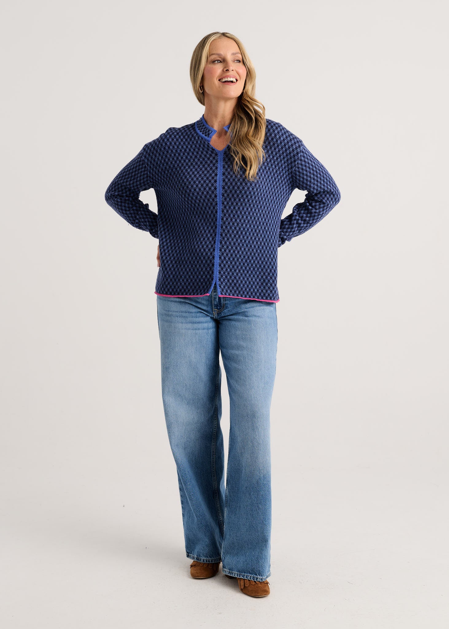ZAKET & PLOVER ZP8548U Checkmate Neru Collar - Jean