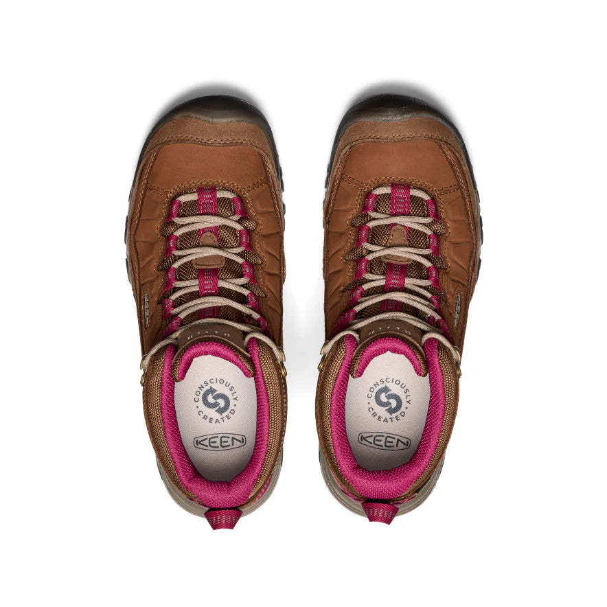 KEEN Women's Targhee IV Waterproof Mid Boot - Bison/Beaujolais