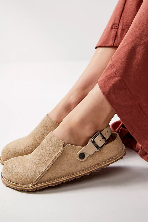 Lutry 365 Suede Convertible Clog-  Eggshell