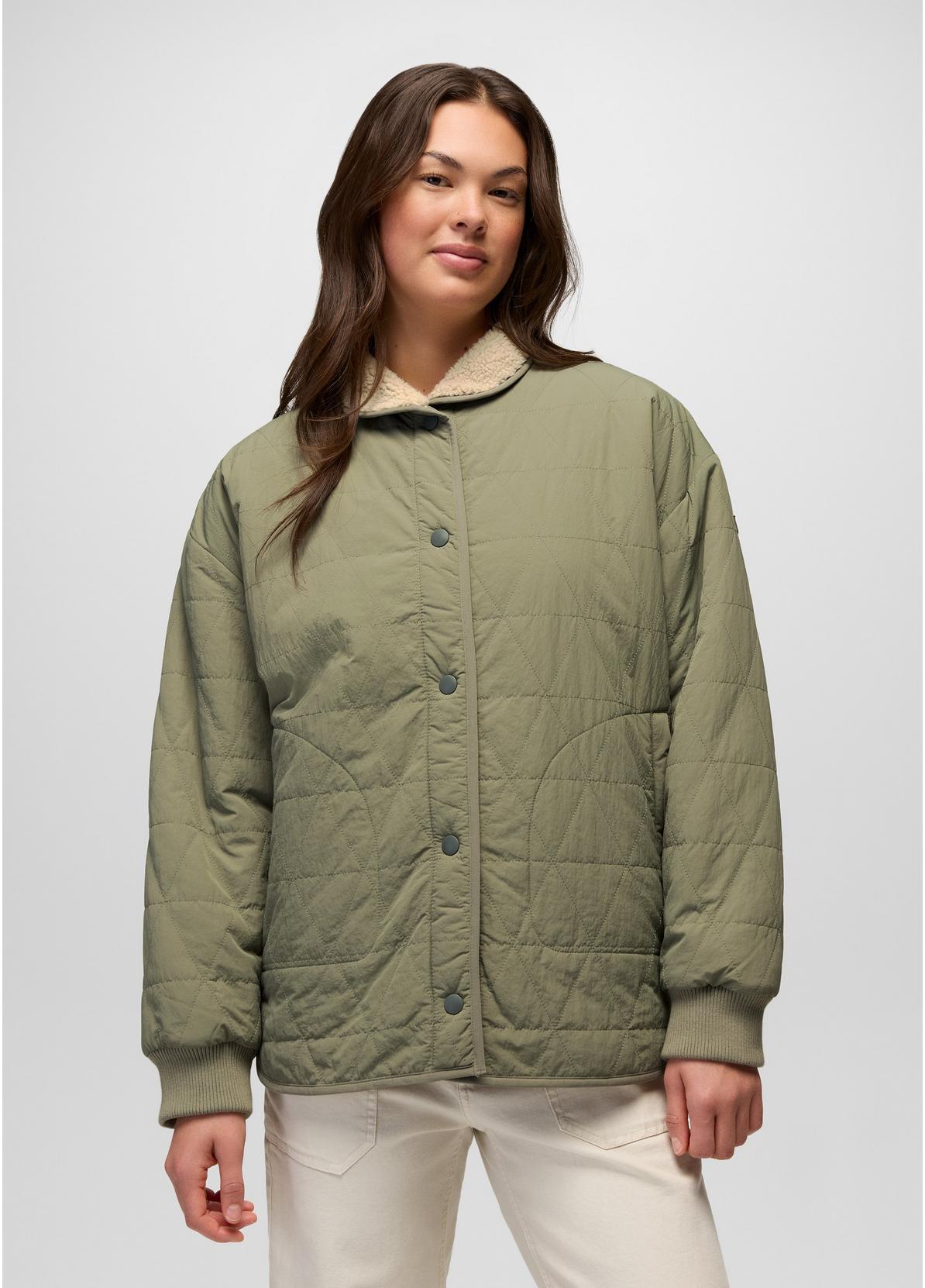 PRANA Women's Encinitas Reversible Coat - Sage/Stone