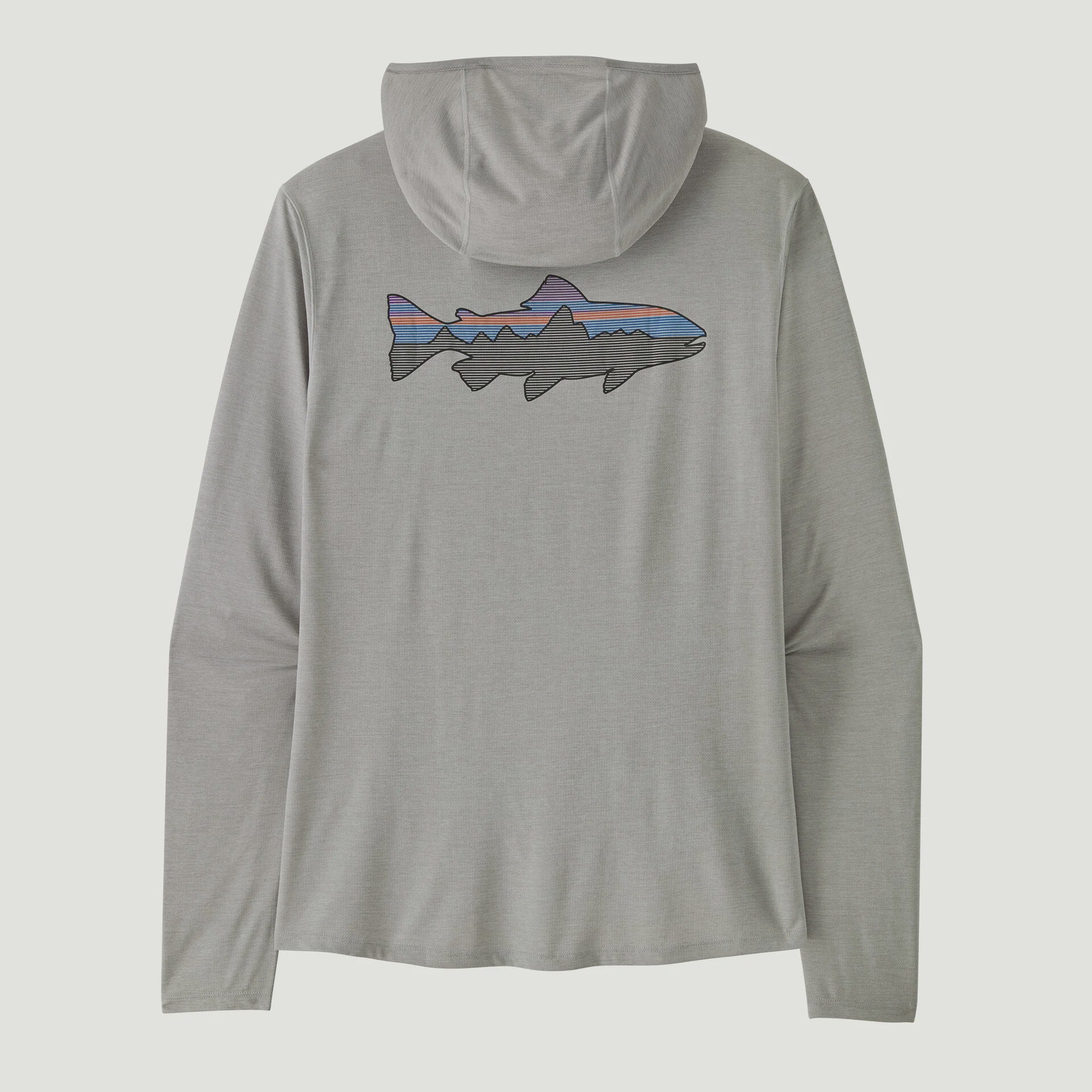 PATAGONIA Men's Fitz Roy Trout Cap Cool Sun Hoody - Crisp Grey
