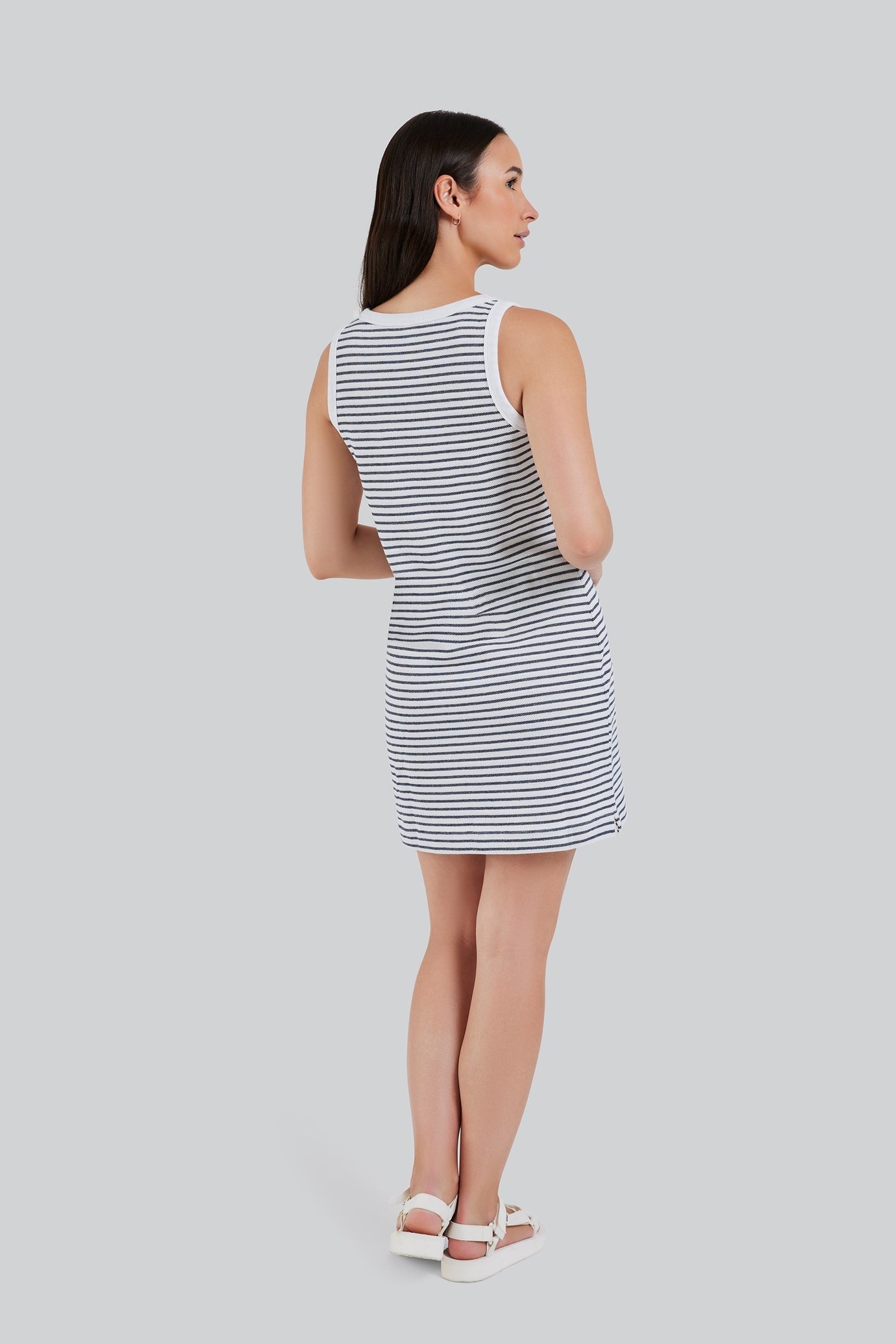FIG Hampton Sleeveless Dress - Sail Stripe