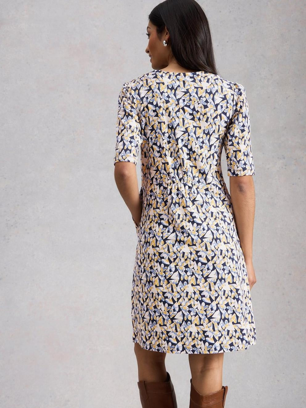 WHITE STUFF Women's Olivia Jersey Dress - Blue Print