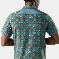 SMARTWOOL Men's Everyday Short Sleeve Button Down - Dusty Teal Geo Floral