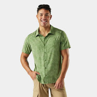 SMARTWOOL Men's Everyday Short Sleeve Button Down - Fern Rustic Floral