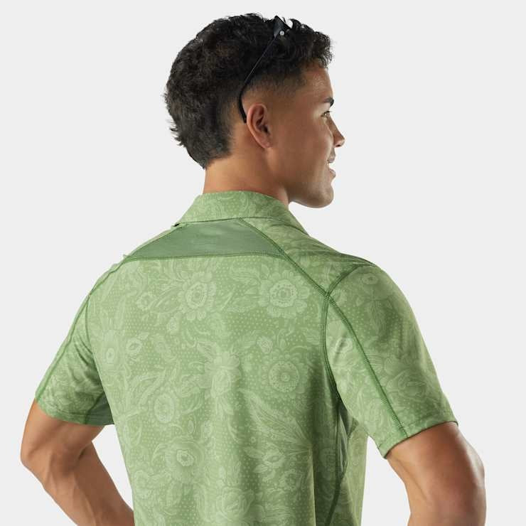 SMARTWOOL Men's Everyday Short Sleeve Button Down - Fern Rustic Floral