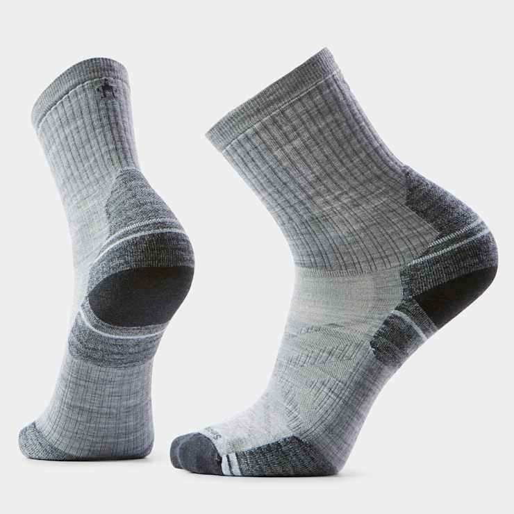 SMARTWOOL Unisex Hike Mid Crew Socks - Light Gray