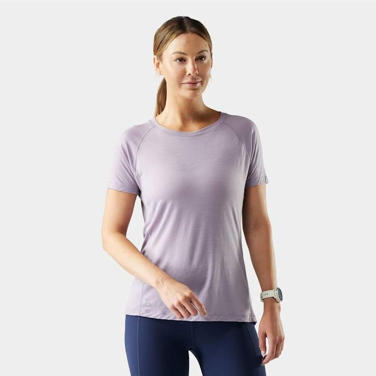 SMARTWOOL Women's Active Ultralite Short Sleeve - Purple Storm