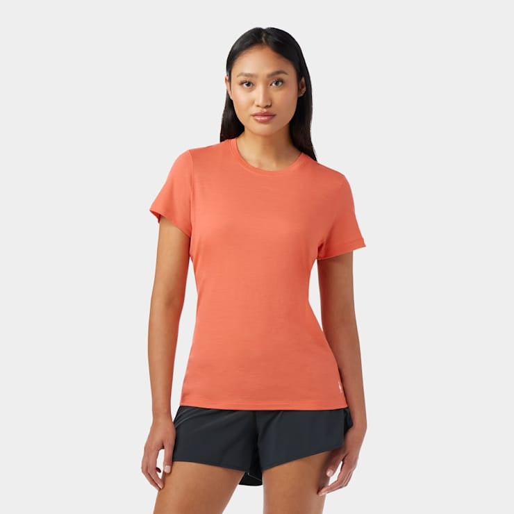 SMARTWOOL Women's Merino Short Sleeve Tee - Coral Reef