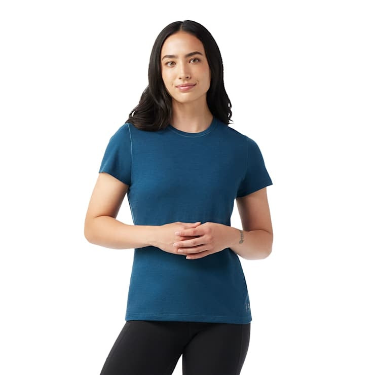 SMARTWOOL Women's Merino Short Sleeve Tee - Twilight Blue