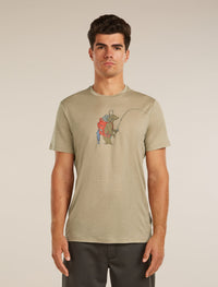 ICEBREAKER Men's Merino 150 Tech Lite Short Sleeve Tee Bear Catch - Flagstone