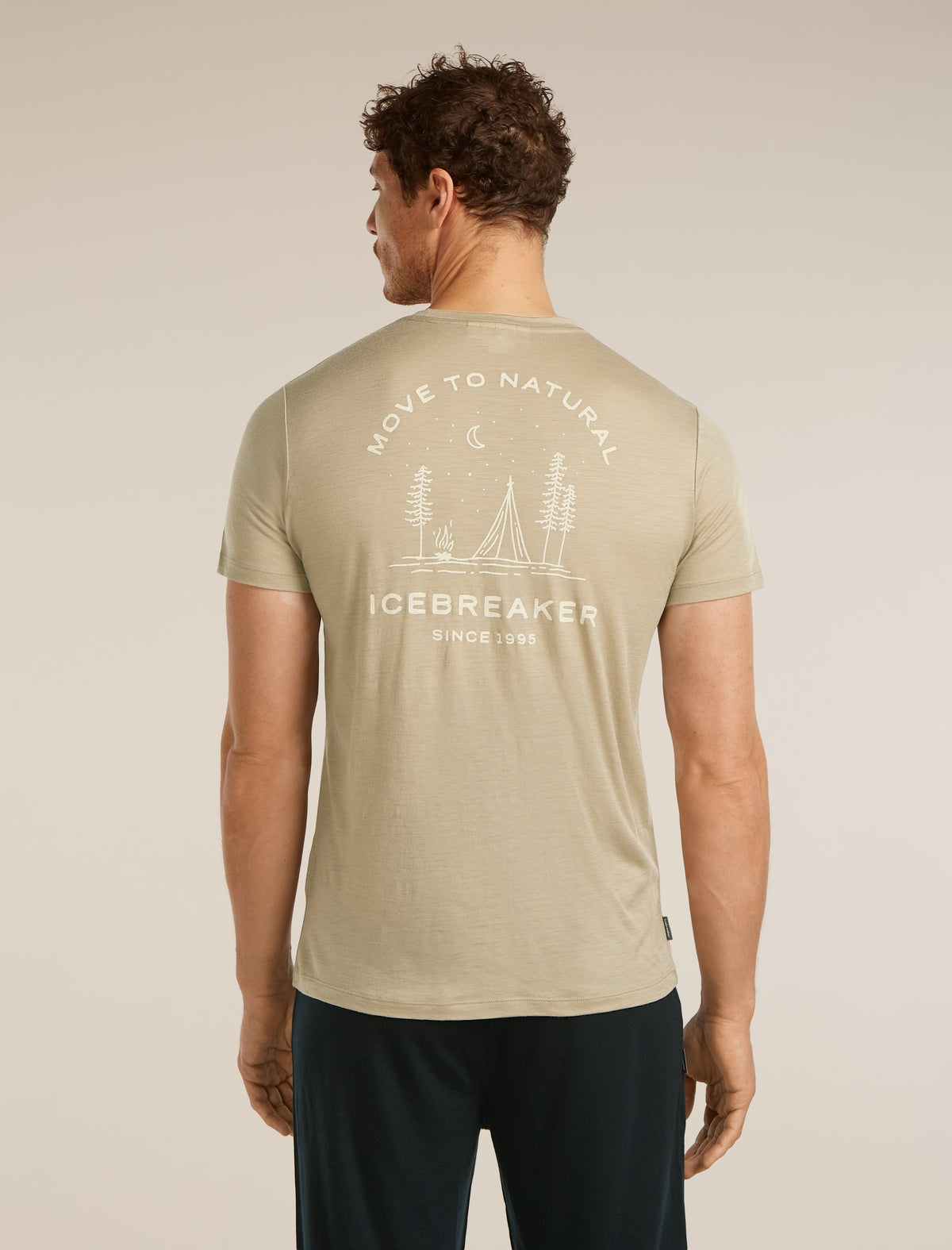ICEBREAKER Men's Merino 150 Tech Lite Short Sleeve Tee Peaceful Pass - Flagstone