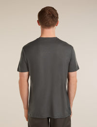 ICEBREAKER Men's Merino 150 Tech Lite Short Sleeve Tee The Peaks - Obsidian