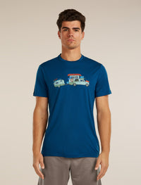 ICEBREAKER Men's Merino 150 Tech Lite Short Sleeve Tee Transportage - Atlantis