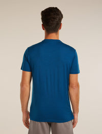 ICEBREAKER Men's Merino 150 Tech Lite Short Sleeve Tee Transportage - Atlantis