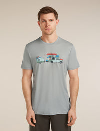 ICEBREAKER Men's Merino 150 Tech Lite Short Sleeve Tee Transportage - Proto Grey