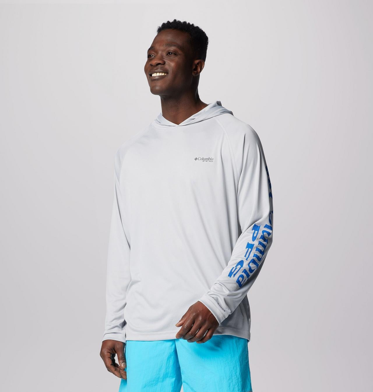 COLUMBIA Men's Terminal Tackle™ Hoodie - Cool Grey, Vivid Blue