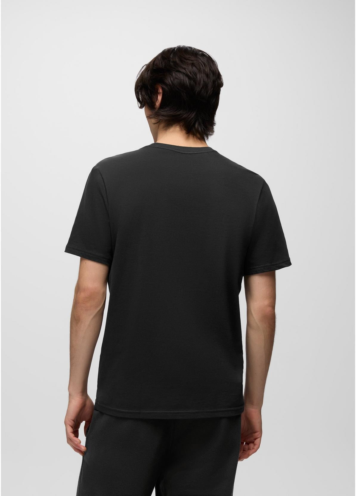 PRANA Men's Bear Squeeze Journeyman Short Sleeve Graphic Tee - Black