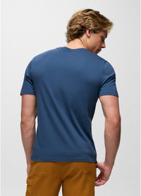 PRANA Men's Bear Squeeze Journeyman Short Sleeve Graphic Tee - Bluff Blue