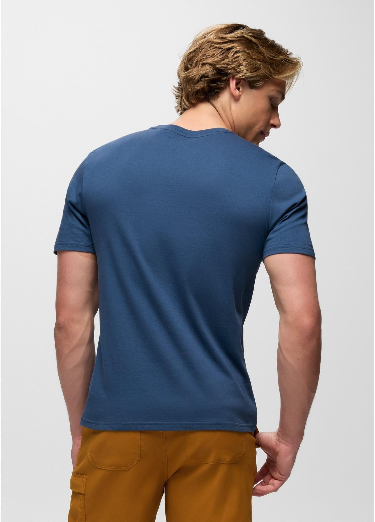 PRANA Men's Bear Squeeze Journeyman Short Sleeve Graphic Tee - Bluff Blue