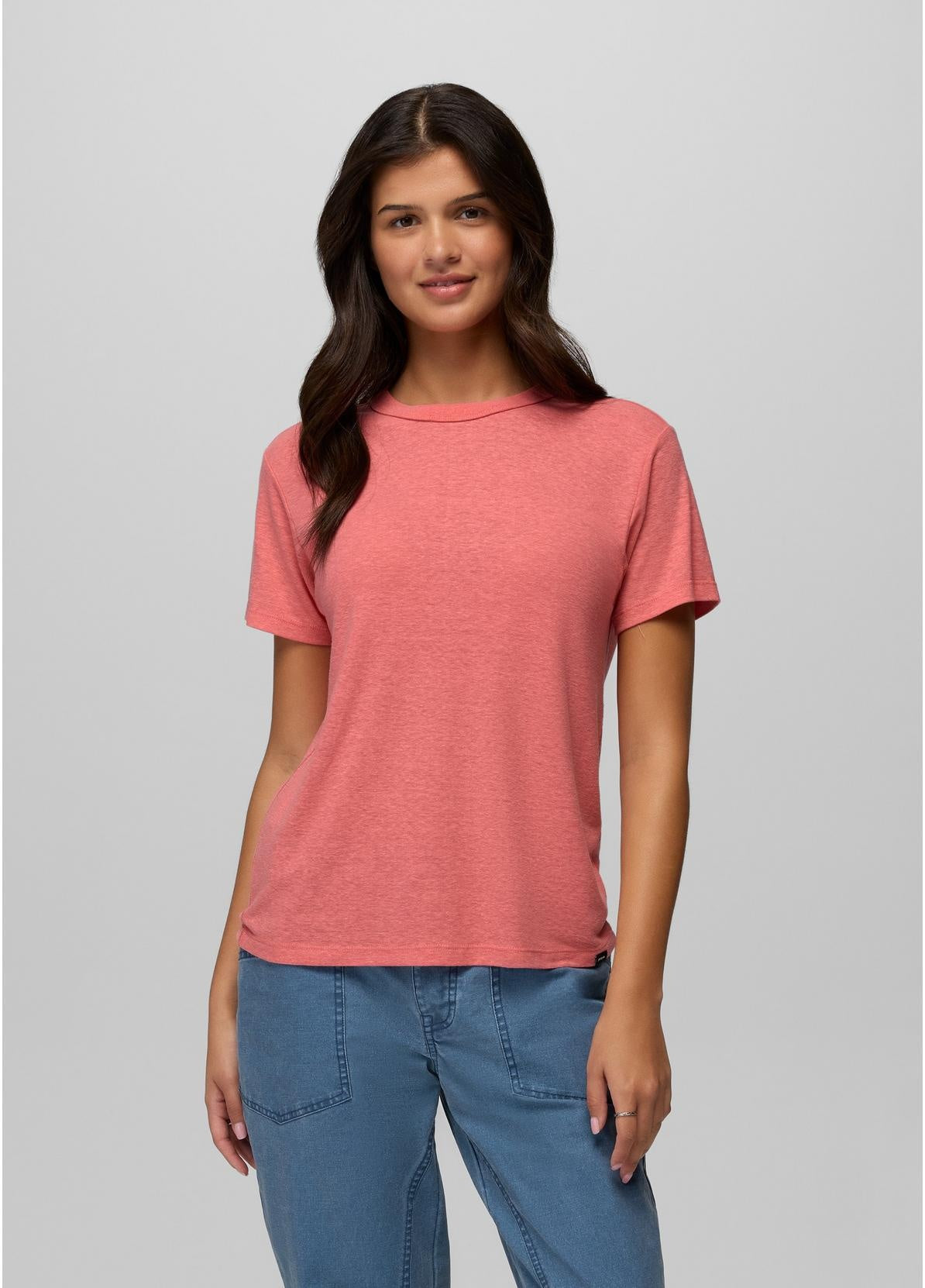 PRANA Women's Cozy Up Short Sleeve Crew - Guava