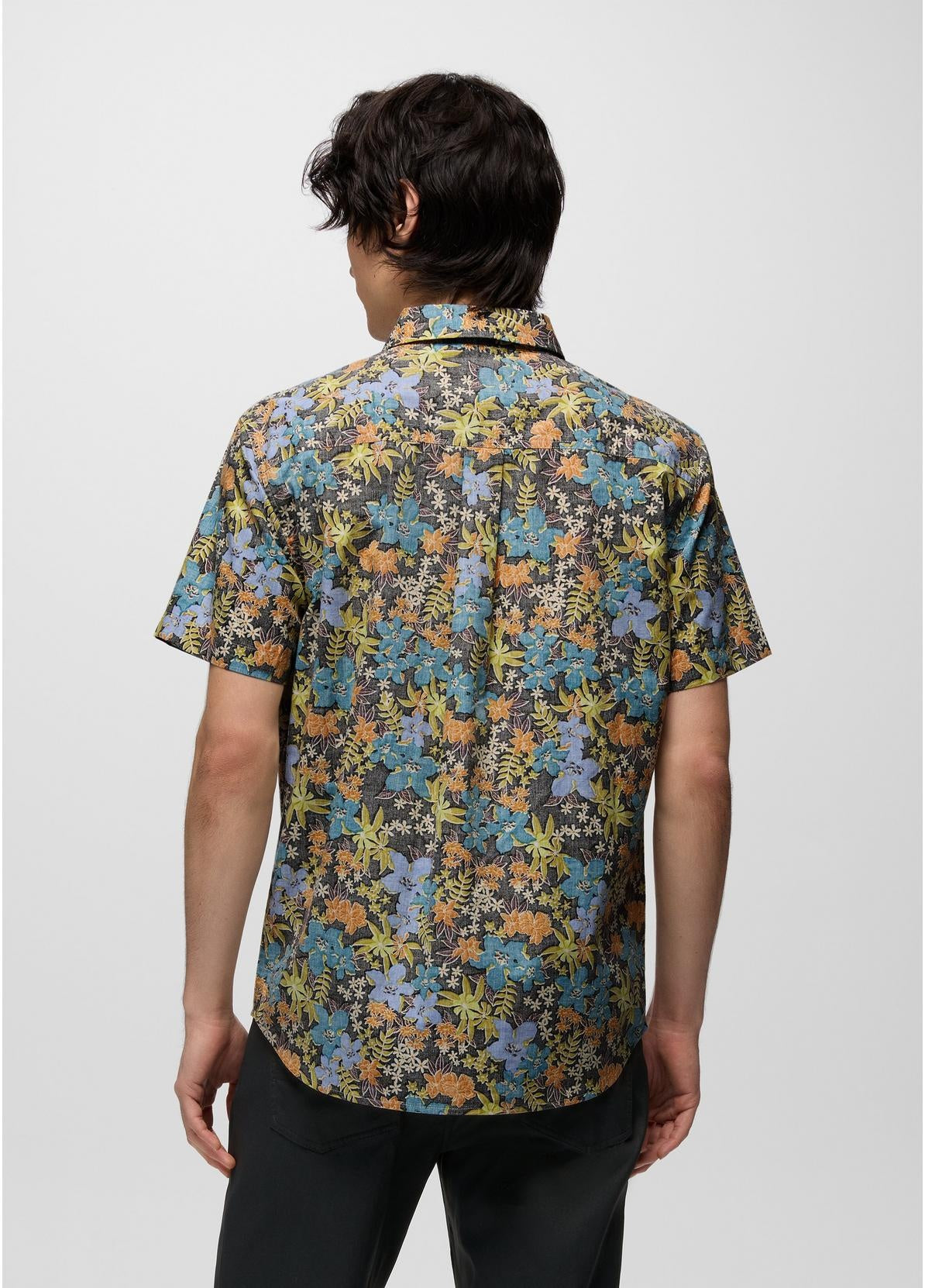 PRANA Men's Stimmersee Shirt - Black Summer Nights