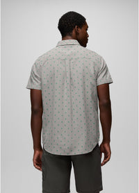 PRANA Men's Metador Short Sleeve Shirt - Sterling Palm Trees