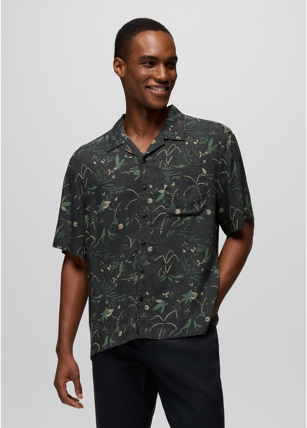 PRANA Men's Peacepath Shirt - Black Vacation