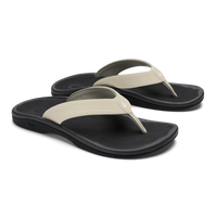 OLUKAI Women's 'Ohana - Ecru/Black