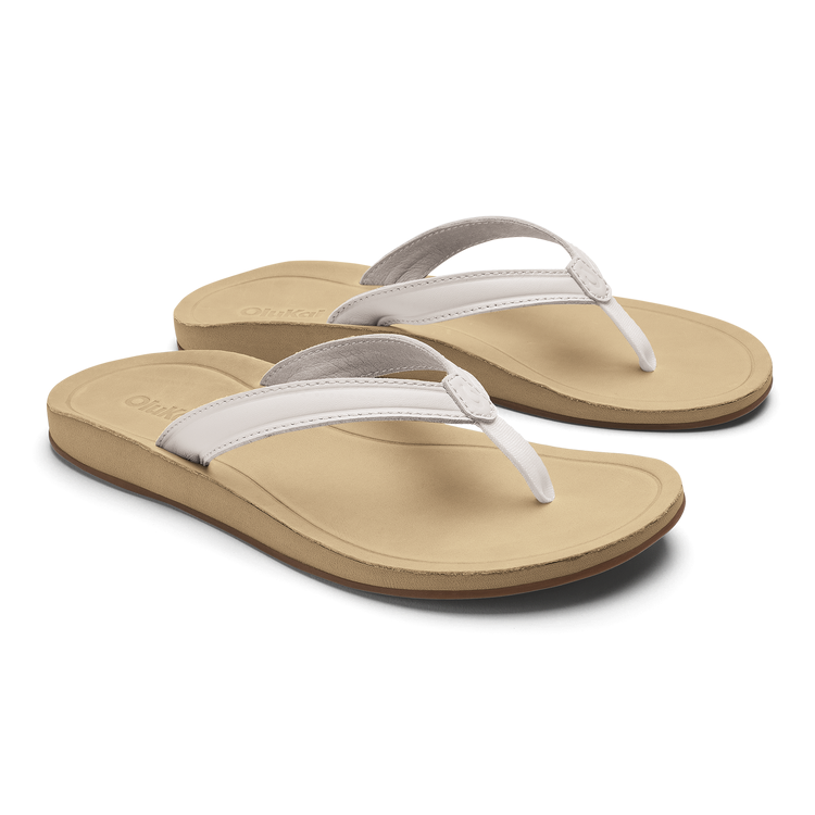OLUKAI Women's Southshore - Bright White/Warm Sand