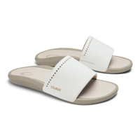 OLUKAI Women's Ulele Slide - Bright White/Tapa