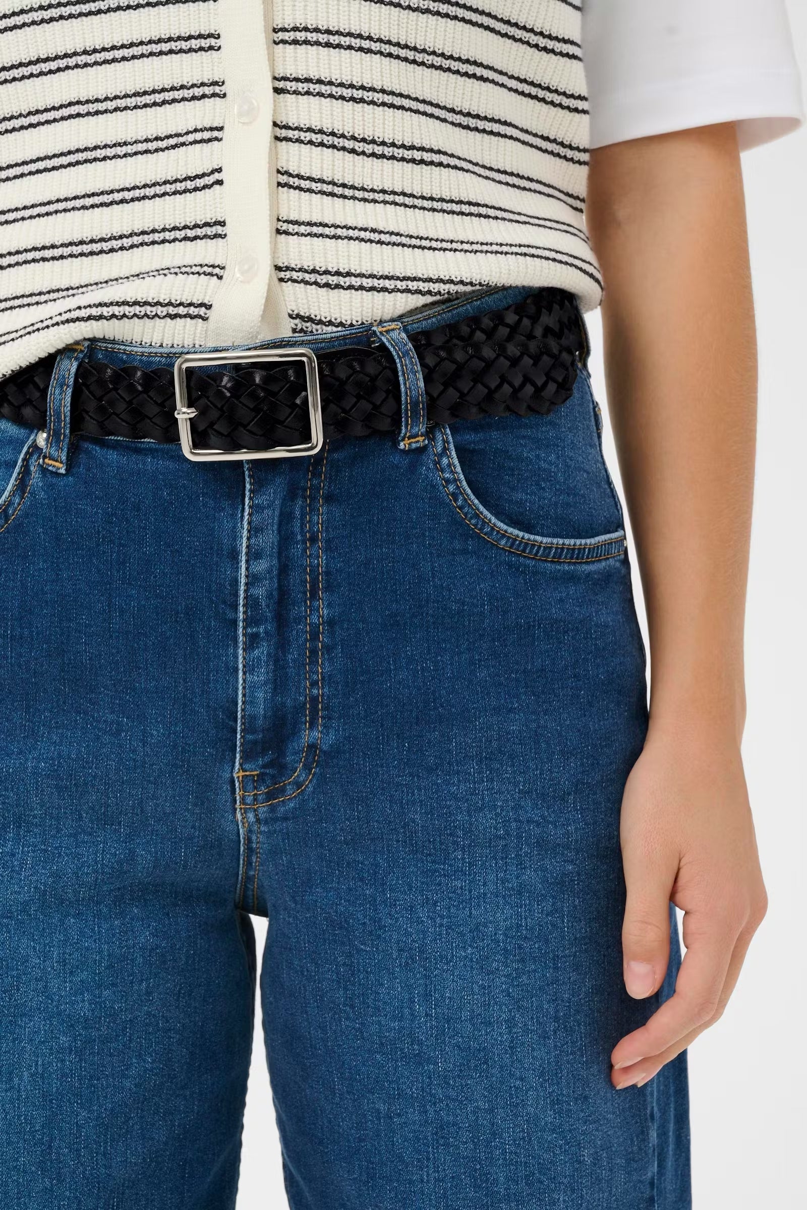 PART TWO AnstinaPW Belt - Black Shine