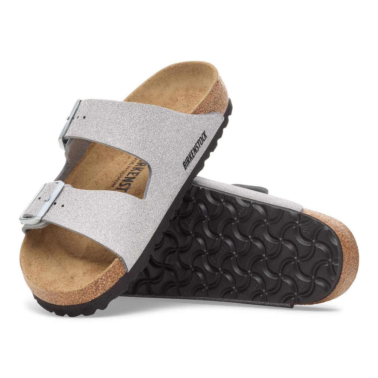 BIRKENSTOCK Arizona Synthetics - Shiny Glitter Silver