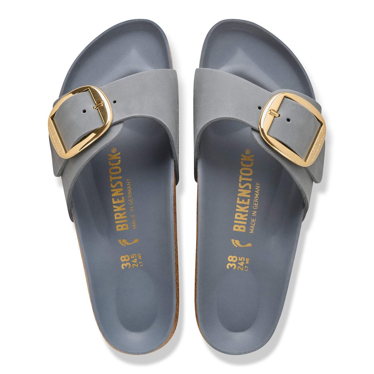 BIRKENSTOCK Madrid Big Buckle Oiled Leather - Basalt Gray