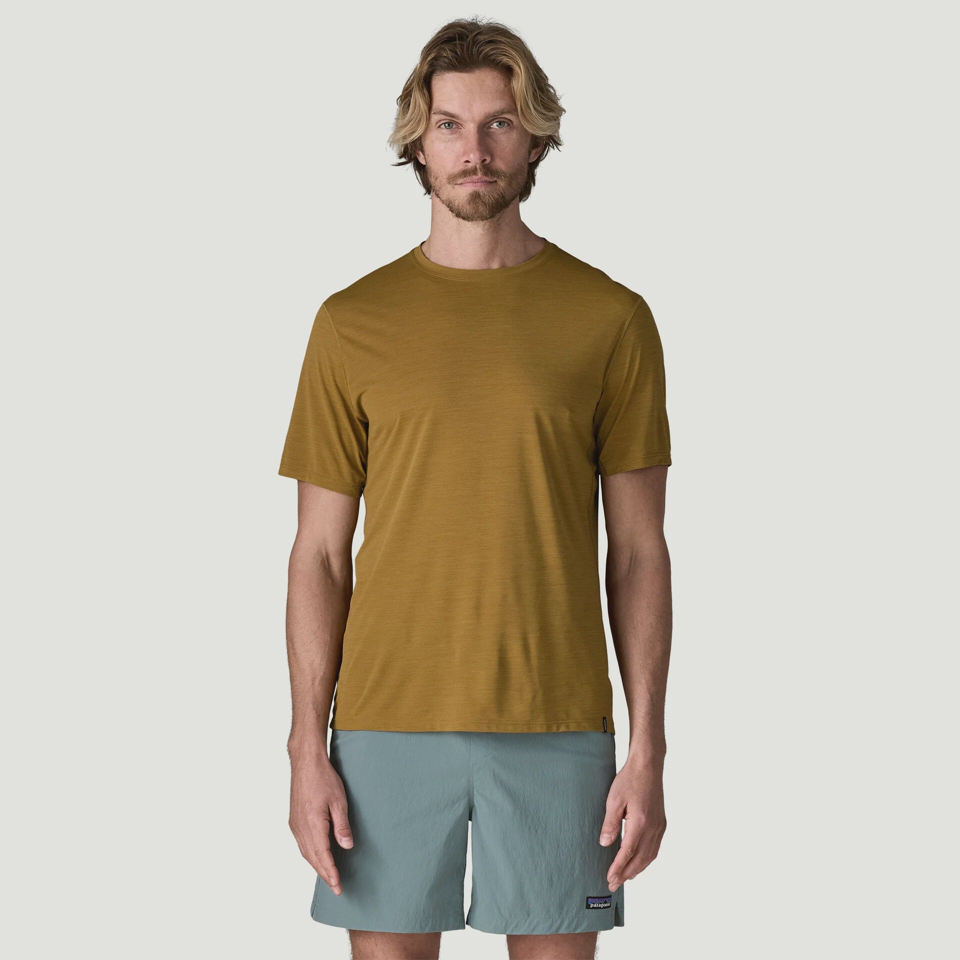 PATAGONIA Men's Capilene Cool Ultra Shirt- Bobcat Brown - Light Bobcat Brown X-Dye